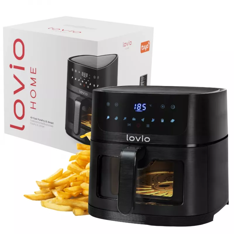 Oro gruzdintuvė Lovio LVAF002BK PureFry XL Smart 6L Juoda