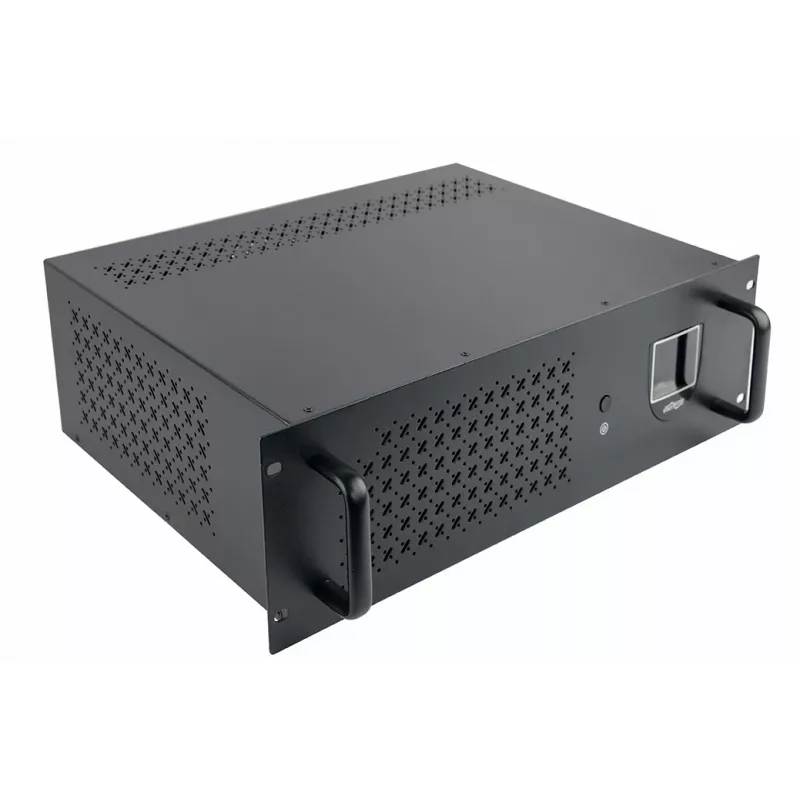 Gembird UPS stovo 19'' 3.4U 1500VA, 4x IEC 230V išėjimai, IEC14 įėjimas, RJ11, USB, LCD, Line-Interactive 1.5 kVA 900 W 4 lizdai