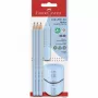 Grafitinis pieštukas Faber-Castell 580074 B šviesiai mėlynas trikampis