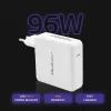 QOLTEC 51709, 96W USB-C PD įkroviklis, išėjimo diapazonas 5V–20V