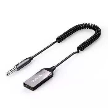 Bluetooth garso imtuvas UGREEN CM309 Bluetooth 5.0 USB su 3,5 mm AUX lizdu, juodas, 20–20000 Hz