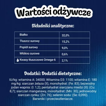 Sausas skanėstas katėms Felix Crispies Jautiena ir Vištiena 45 g – mėsingas traškus užkandis suaugusioms katėms, 31,5 % baltymų, 15,5 % riebalų