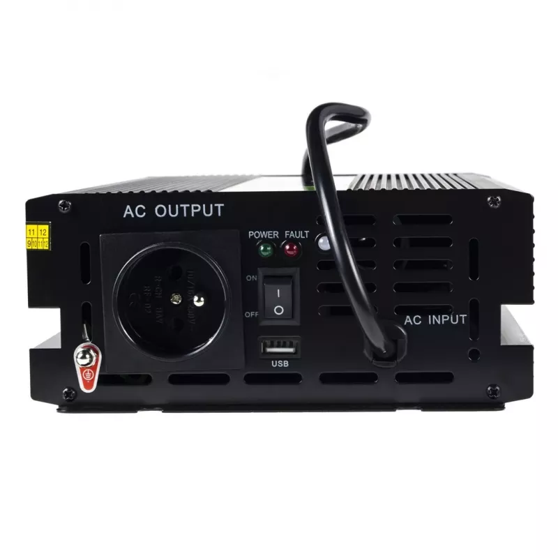 Keitiklis Green Cell INV07, nuo 12 V DC į 230 V AC, 300 W, grynas sinusas, juodas