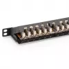 Patch Panel Digitus CAT 6 Class E High Density Shielded 24 prievadų 0,5U juodas