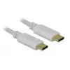 Delock USB-C laidas, 15 cm, 100 W, PD 2.0, baltas (85357)