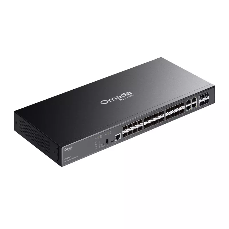 TP-LINK Omada Switch 24x GE SG5428XF – tinklo jungiklis, 0,1 Gbps