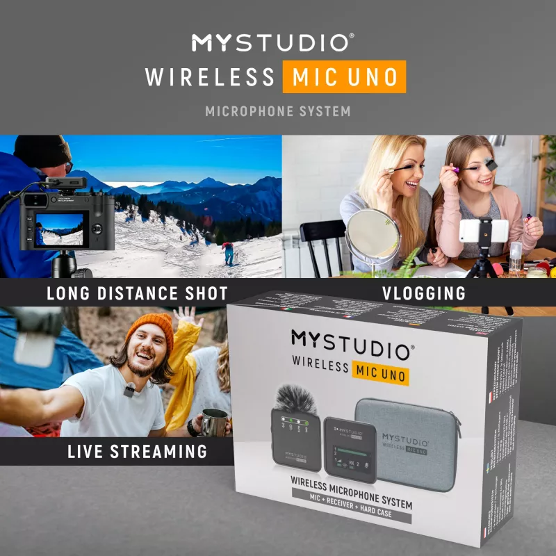 Belaidinis mikrofonas Easypix MyStudio Wireless Mic Uno 62023