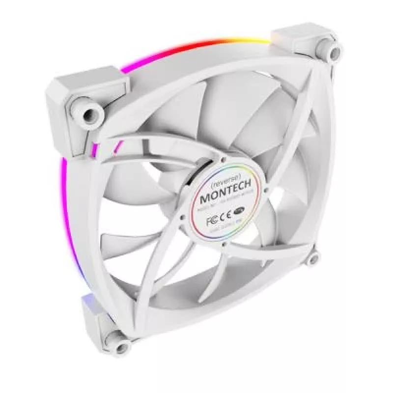 Montech RX120 PWM kompiuterio korpuso ventiliatorius 12 cm baltas 3 vnt.