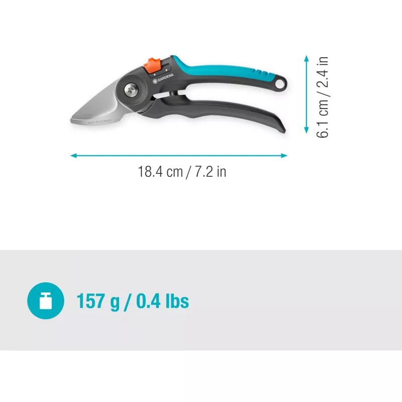 Genėjimo žirklės GARDENA PremiumCut 12241-20 apėjimo, pilkai/turquoise