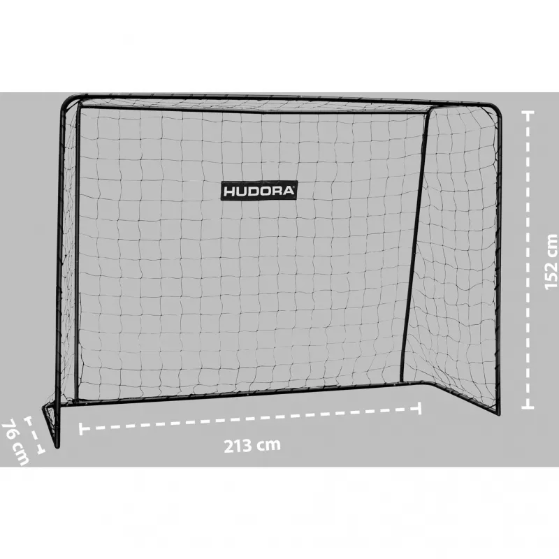 Futbolo vartai HUDORA Solid 25 2,5 m x 1,5 m, juodi