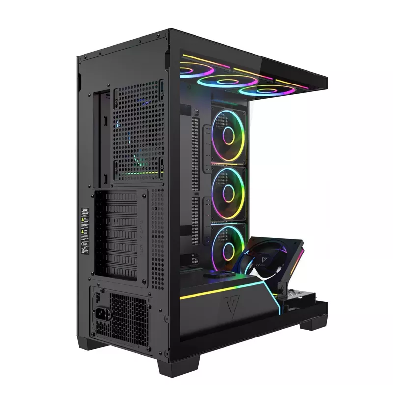 Modecom Volcano Stellar Plus ARGB Midi 8F Juodas korpusas
