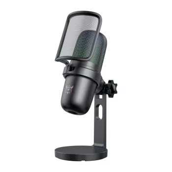 Mikrofonas Onikuma M-730 RGB (juodas) – USB žaidimų mikrofonas su RGB apšvietimu
