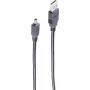 USB kabelis ShiverPeaks BS77261 1m USB A – Mini-USB B pilka