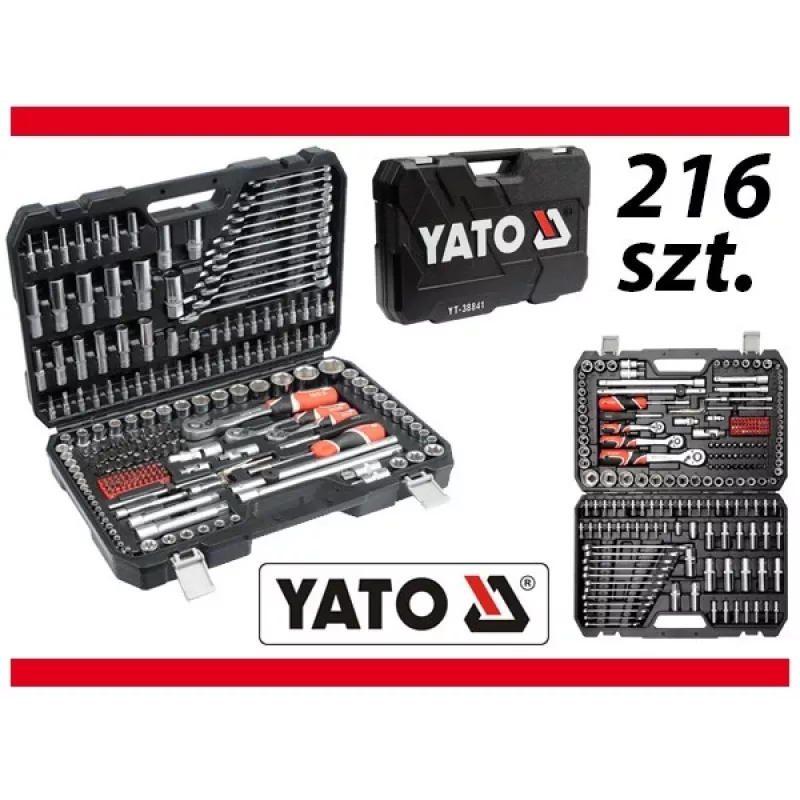 YATO YT-38841 1/4, 3/8, 1/2 replesčių rinkinys