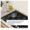 Įmontuojama dujinė kaitlentė Bosch PPP6A2I40, 4 zonos, ketaus grotelės, juoda, 590×520×54 mm, sukamos rankenėlės