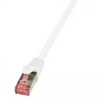 Tinklo laidas LogiLink 10 m RJ-45 Cat6 S/FTP baltas