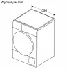 Kondensacinė džiovyklė Bosch WQG145APPL 9 kg su šilumos siurbliu, 14 programų, LED ekranu, balta