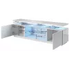 TV spintelė cama meble EVA 180x40x56 cm, juoda blizgi, MDF viršus, juodas rėmas