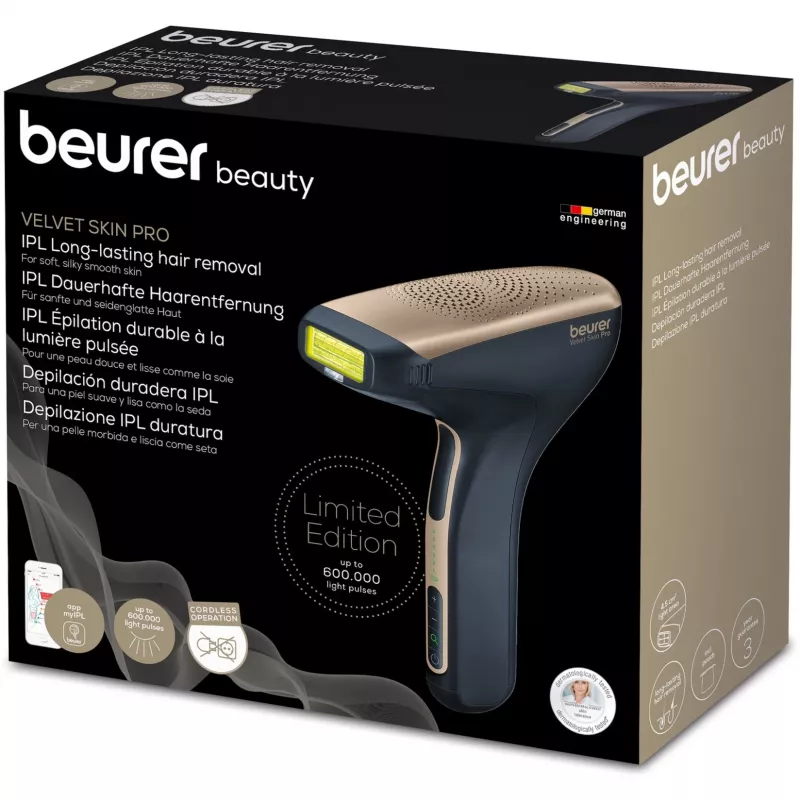 IPL 8800 VELVET SKIN PRO plaukų šalinimo prietaisas, auksinis