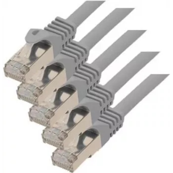 Tinklo kabelis ShiverPeaks 75515-SET5 5m Cat7 pilka
