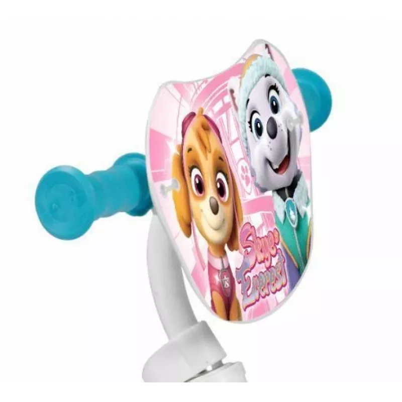 Vientuolis dviratis Toimsa PAW PATROL 25,4 cm (10 col.) plieninis rėmas – vaikiškas dviratis, baltas įvairiaspalvis