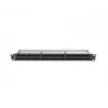 Patch panel LANBERG PPU5-1048-B 1U, 48 prievadų Cat5e, juodas, 445×102×44.5 mm
