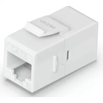 UBIQUITI CAT6 KEYSTONE COUPLER, 12 vnt. pakuotė. Praėjimo CAT6 keystone jungtis, skirta sklandžiai sujungti paruoštus eterneto kabelius