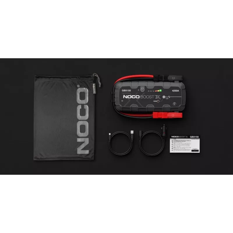 Automobilio užvedimo starteris NOCO GBX155, 4250 A, 99 Wh Li-Ion, 60 W įkrovimas, IP65, įmontuotas 500 lm LED žibintuvėlis