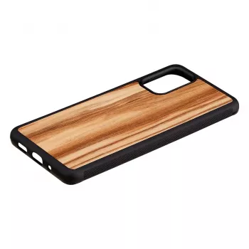 Dėklas Samsung Galaxy S20+ man and wood cappuccino black – apsauginis dėklas su natūralia mediena