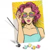 Ravensburger piešimo rinkinys CreArt ART Collection Canvas Edition – Moteris rožine spalva (PopArt)