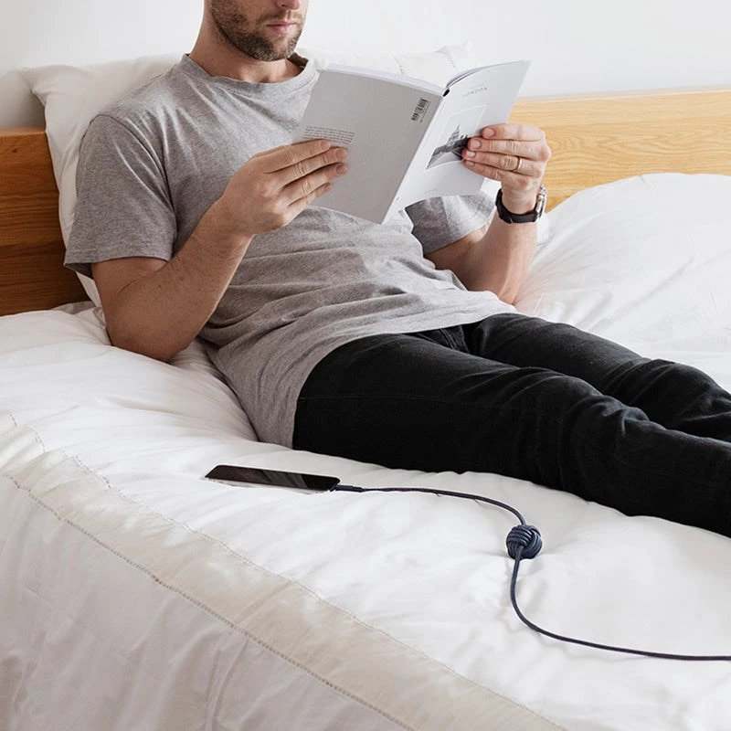 USB-C į Lightning laidas Native Union Night Cable 3 m – juoda/pilka