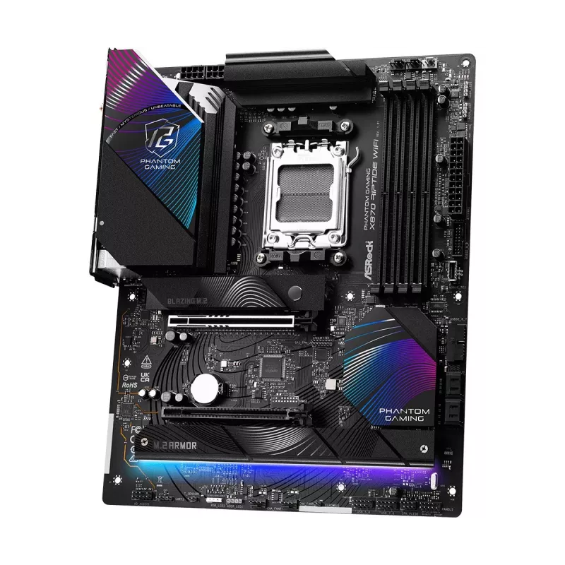 Pagrindinė plokštė ASRock X870 Riptide WiFi — ATX, AMD X870, Socket AM5, DDR5, 4 DIMM, 256 GB, Wi‑Fi 7, 2.5GbE