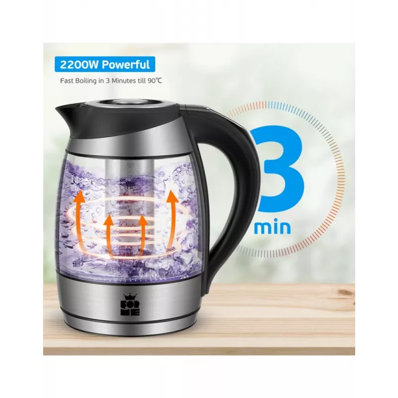 Elektrinis virdulys Forme FKG-448 1.7L 2200W Juodas