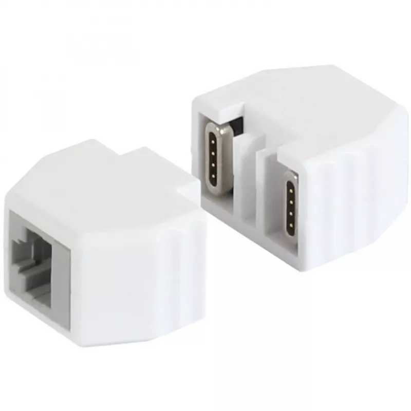 ALLNET TP-TP CAT6A 8 kontaktų magnetinė RJ45 mova su PoE 10G