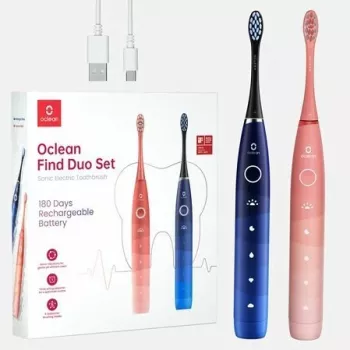 Sonic dantų šepetėlis Oclean Flow Find Duo Set suaugusiems Mėlyna Rožinė