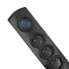 Qoltec 50113 apsauginis filtras 8 kištukiniai lizdai 230 V 1,8 m juodas
