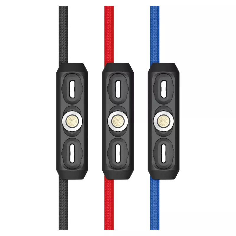 USB kabelis RealPower MagneticCharge3 1 m USB A juoda mėlyna raudona