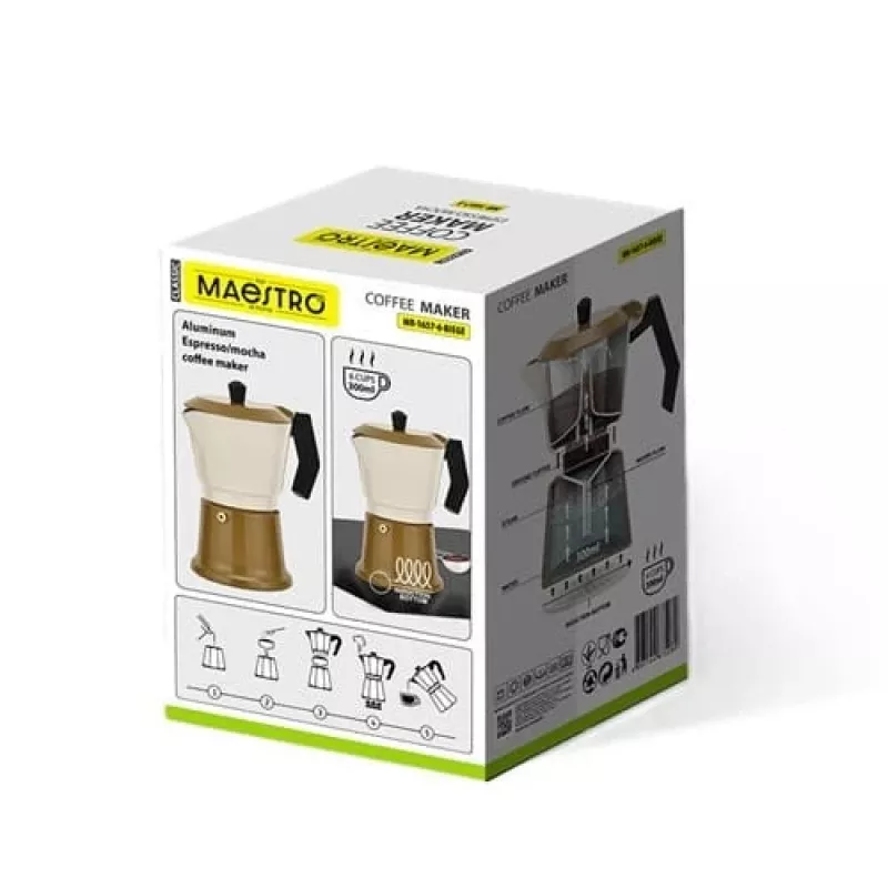 Kavinukas viryklei Maestro MR-1657-6-BEIGE aliuminis 6 puodelių