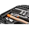 Įrankių rinkinys NEO tools 08-945 142 dalių, 1/4 inch ir 1/2 inch lizdai, su dėklu