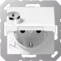 JUNG A 1520 BFKLSL WW kištukinis lizdas F tipo, baltas, termoplastas, IP44, universalus, 250 V