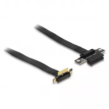 DeLOCK Riser Card PCI Express x1 vyriškas 90° lenktas į x1 lizdą su kabeliu 30 cm
