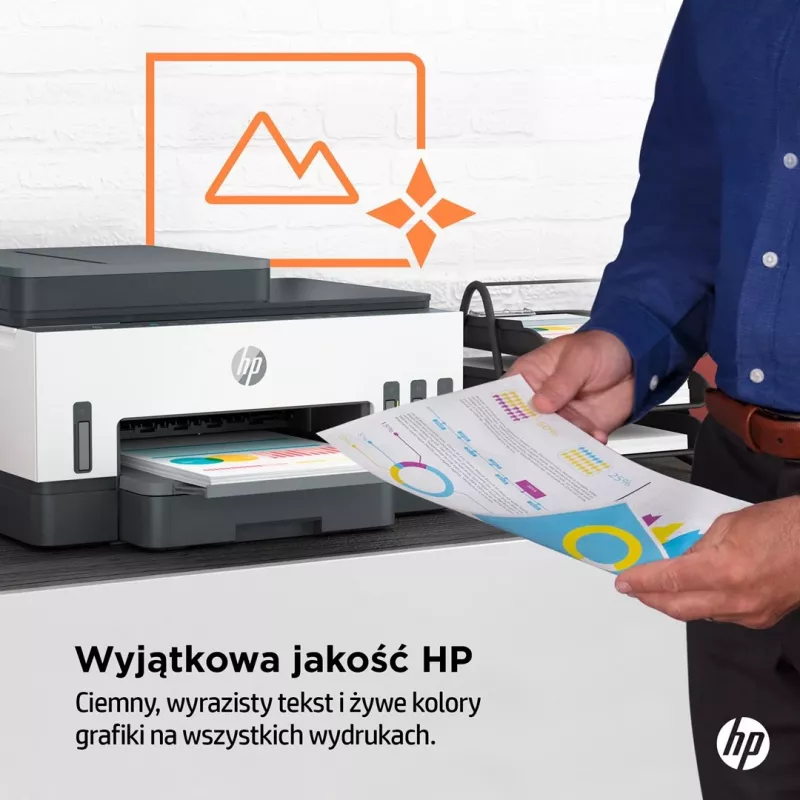 Daugiafunkcis spausdintuvas HP Smart Tank 750 su nuolatiniu rašalu, spalvotas, Wi-Fi, Smart App, dvipusis, ADF automatinis dokumentų tiektuvas