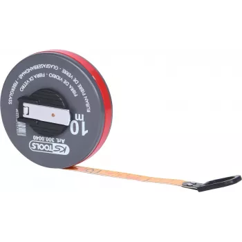 Matavimo juosta ks tools 300.0040 — 10 m plastikinė juosta, įtraukiamas korpusas