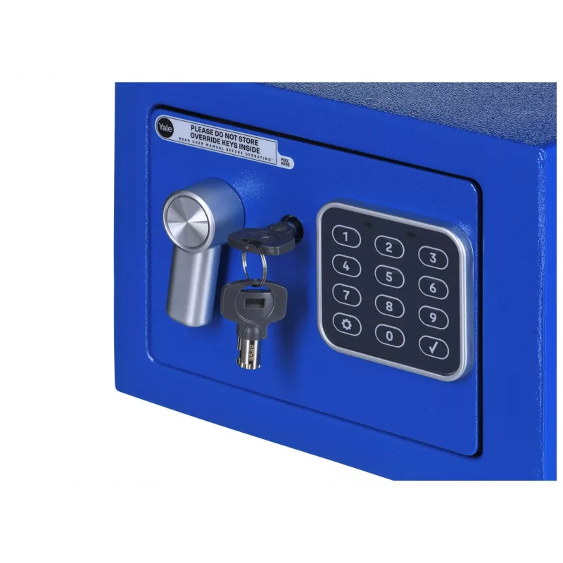 Stovimas seifas Yale YSV/170/DB2/B Steel Blue, kombinacinis užraktas, 3,8 L, tvirtinimas prie grindų/sienos