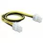 Maitinimo laidas DeLOCK 65604 juodas geltonas 0,3 m