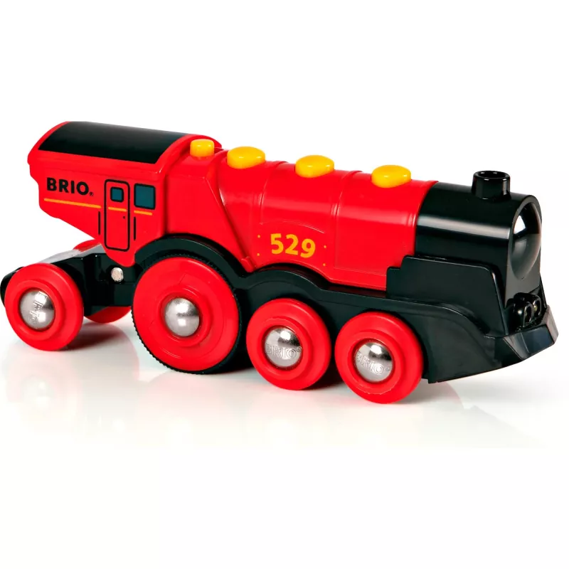 BRIO 33592 baterijomis varomas traukinukas juodas/raudonas