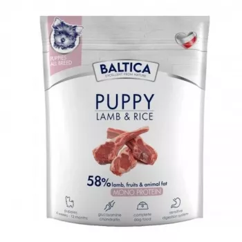 BALTICA Nutraceutic Hypoallergenic Monoprotein sausas šunų maistas šuniukams su ėriena ir ryžiais 1 kg