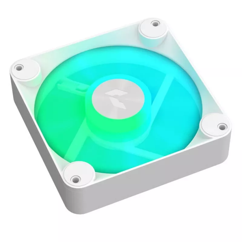 Ventiliatorius APNX FP1-Q 120 PWM ARGB-WT 120mm, PWM valdymas, ARGB apšvietimas, baltas rėmelis