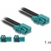 DeLOCK laidas HDMTD Z vienvietis + maitinimo kaištis į HDMTD Z vienvietį + maitinimo kaištį 1 m