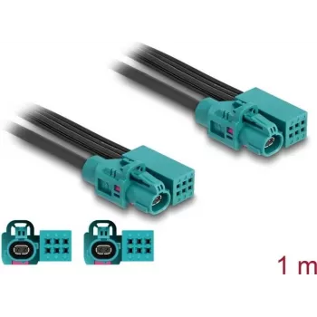 DeLOCK laidas HDMTD Z vienvietis + maitinimo kaištis į HDMTD Z vienvietį + maitinimo kaištį 1 m